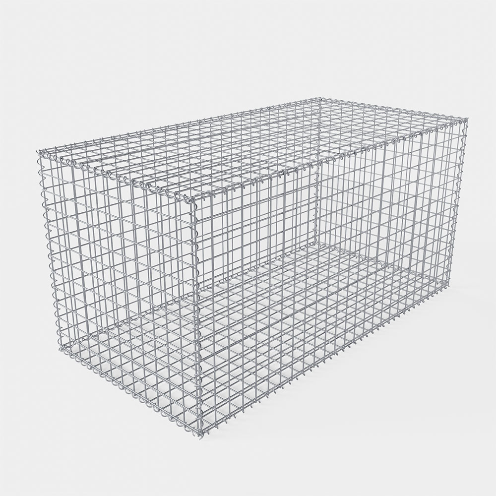 Gabion 2000×1000×1000 mm – gabionkorg i galvaniserat stål