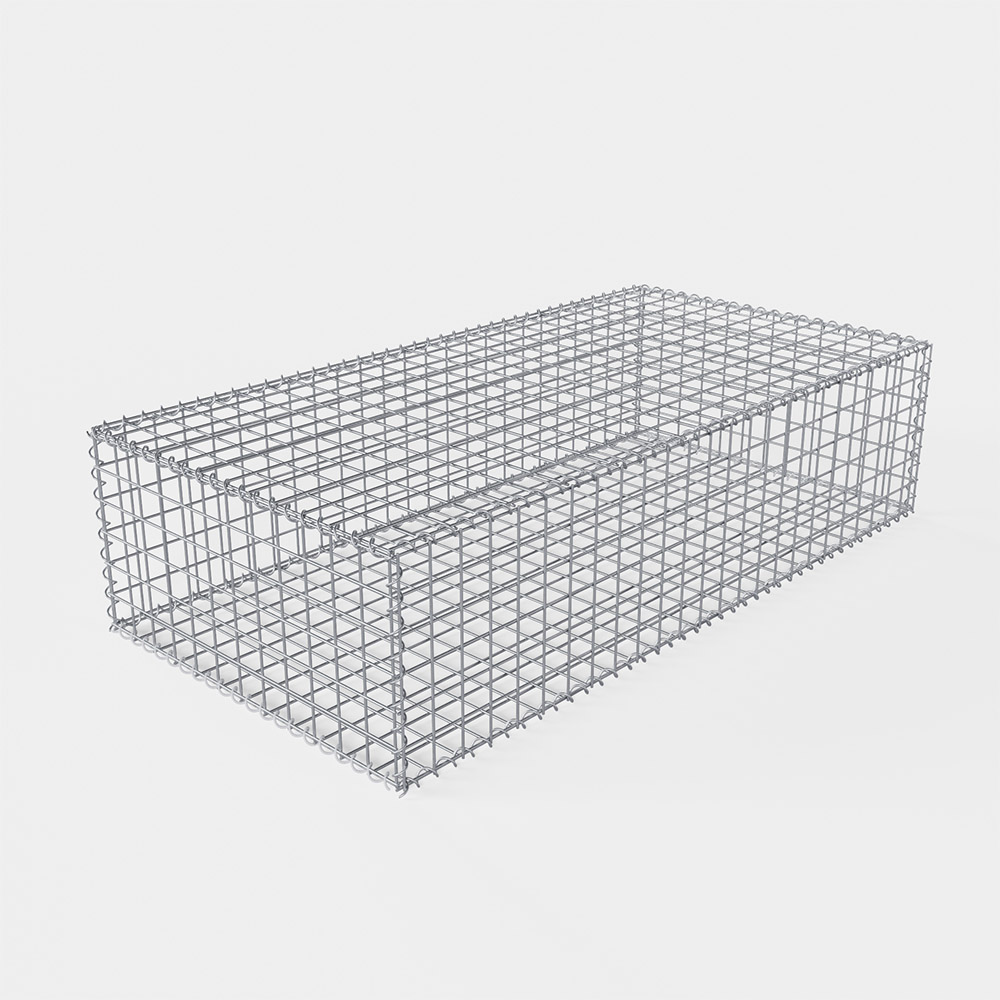 Gabion 2000×1000×500 mm – gabionkorg i galvaniserat stål