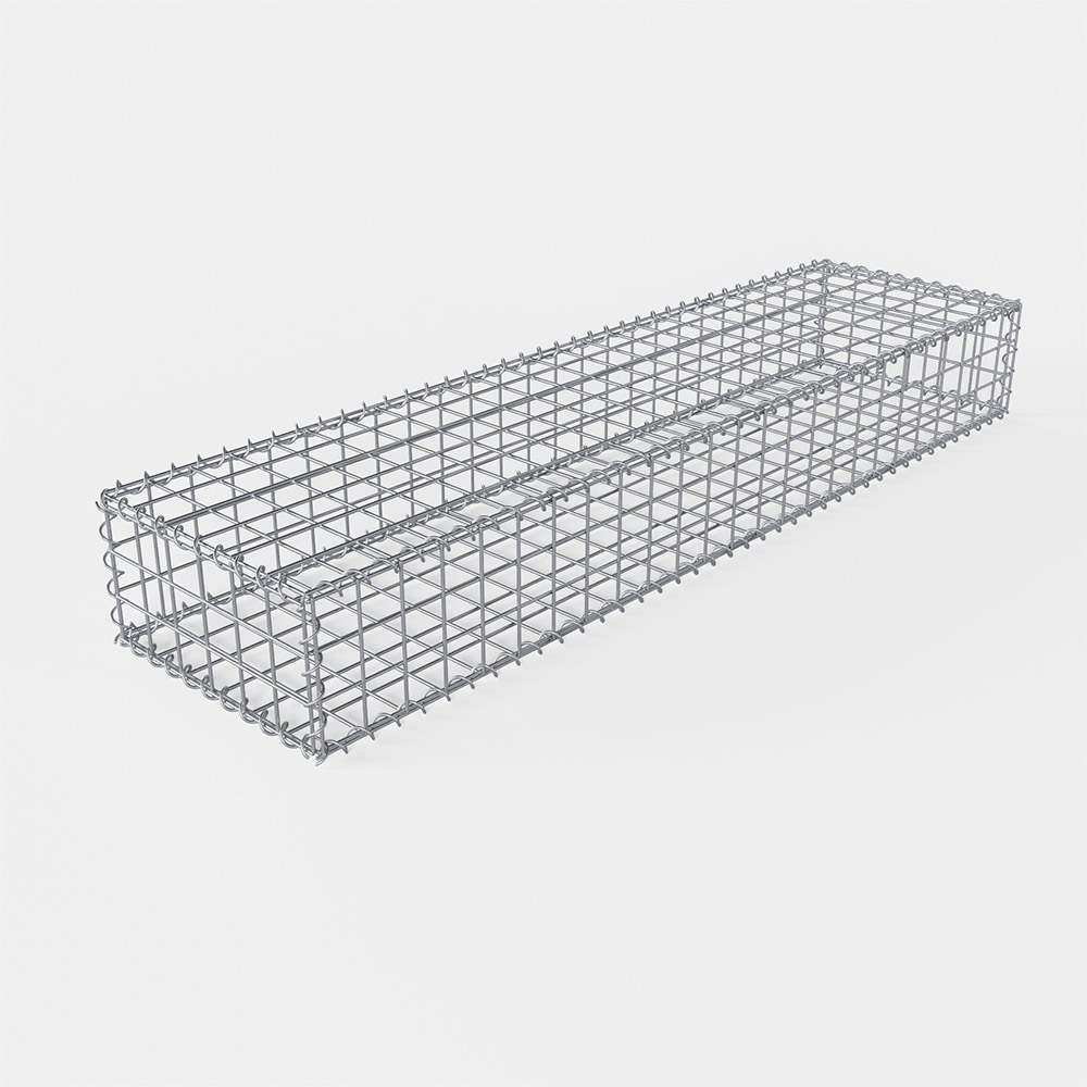 Gabion 2000×500×250 mm – gabionkorg i galvaniserat stål